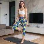 Women’s High-Waisted Capri Leggings with Pockets