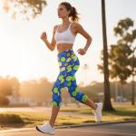 Women’s High-Waisted Capri Leggings with Pockets