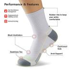 MONFOOT Unisex 3-Pair Cushion Pickleball Socks