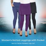 SAGEFINDS Women’s Pocket Skirted Leggings - Purple
