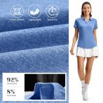 Rdruko Women's Short Sleeve Quick Dry Polo Top