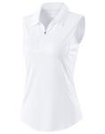 Women's Lightweight 1/4 Zip Sleeveless Polo Top