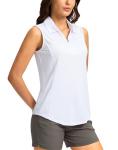Women's Lightweight 1/4 Zip Sleeveless Polo Top