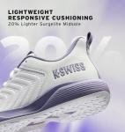 K-SWISS Women's Lightweight Pickleball Shoes, White/Purple