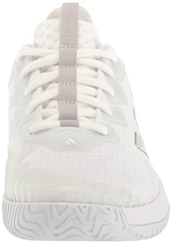 Adidas Women's SoleMatch Control Sneaker in White/Silver/Grey