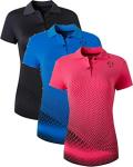 3 Pack Women's Short Sleeve Sport Polos