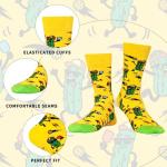 WeciBor Men's Funny Pickleball Crew Socks - 4 Pairs