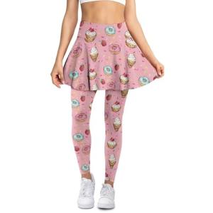 Plus Size Skirted Leggings for Tennis and Pickleball