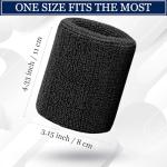 Absorbent Cotton Wristbands for Pickleball - 6 Pack