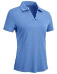 Rdruko Women's Quick Dry Pickleball Polo - Dark Blue