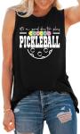 Women's Black Pickleball Tank Top - Summer Tee