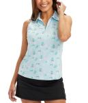 Funny Mint Quick Dry Sleeveless Golf Shirt for Women