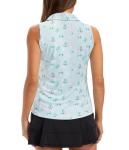 Funny Mint Quick Dry Sleeveless Golf Shirt for Women