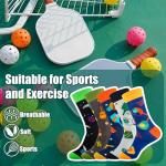 Men's Funny Pickleball Socks - 5 Pairs