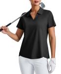Women's UPF 50+ V-Neck Pickleball Golf Shirt