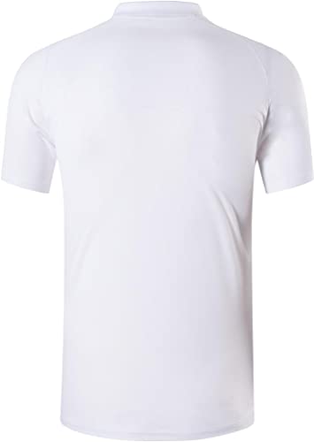 Men's Quick Dry Polo T-Shirt for Pickleball - White