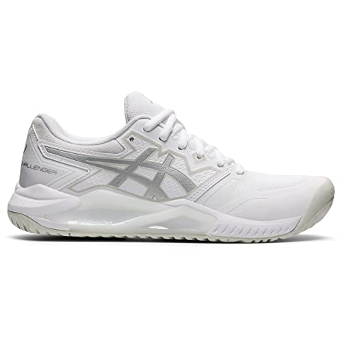 ASICS Gel-Challenger 13 Women's Pickleball Shoes, White/Silver
