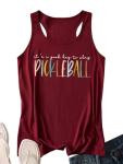Women’s Racerback Pickleball Tank Top - Wine Red