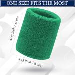 Absorbent Cotton Wrist Sweatbands for Pickleball - 6 Pack