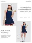Women’s Pickleball Skirt Set with Racerback Tank