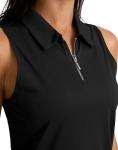 G Gradual Women's Sleeveless Zip Polo Tank Top