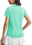 Rdruko Women's Aqua Short Sleeve Pickleball Polo