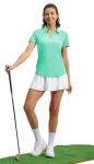 Rdruko Women's Aqua Short Sleeve Pickleball Polo