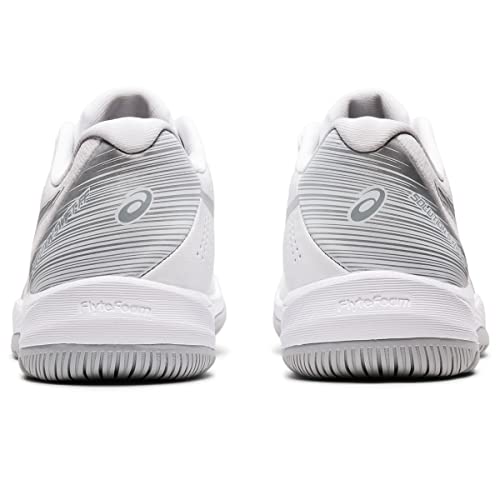 ASICS Women's Pickleball Shoes, Size 8.5, White/Silver