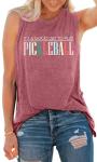 Women's Pickleball Graphic Tank Tops - Pink