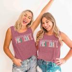 Women's Pickleball Graphic Tank Tops - Pink