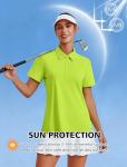PINSPARK Women's UPF 50+ Short Sleeve Polo Shirt