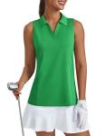 Women's Sleeveless V-Neck Pickleball Polo Shirt