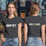 Women’s LuxLass Pickleball Player T-Shirt in Grey