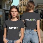 Women’s LuxLass Pickleball Player T-Shirt in Grey