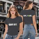 Women’s LuxLass Pickleball Player T-Shirt in Grey