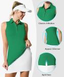 Casei Women's Quick-Dry Sleeveless Golf Polo - Green