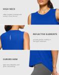 G Gradual Women's Sleeveless High Neck Workout Tank, Blue