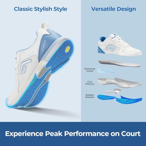 FitVille Women's Pickleball Shoes with Arch Support