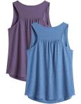 Women’s Quick Dry Sleeveless Workout Tank - Blue/Purple