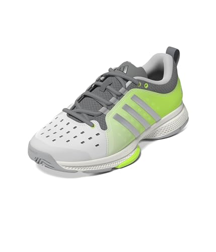 adidas Women's Court Pickleball Sneaker, White/Lemon, Size 11