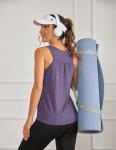 Women’s Quick Dry Sleeveless Workout Tank - Blue/Purple