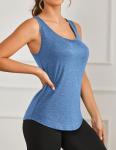 Women’s Quick Dry Sleeveless Workout Tank - Blue/Purple