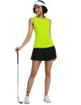 Women's Sleeveless Quick-Dry Pickleball Polo, Neon Green