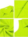 Women's Sleeveless Quick-Dry Pickleball Polo, Neon Green