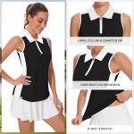 Women’s Sleeveless Black Pickleball and Tennis Top
