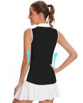 Women’s Sleeveless Black Pickleball and Tennis Top