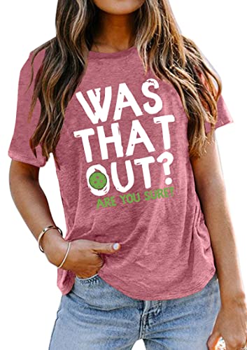Women's Funny Pickleball Graphic Tee in Pink (Large)