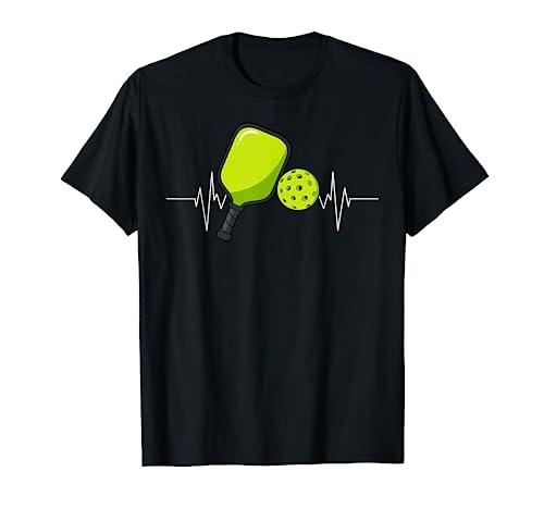 Pickleball Heartbeat T-Shirt for Paddleball Enthusiasts