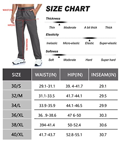 Men's Quick Dry Sweatpants with Zipper Pockets