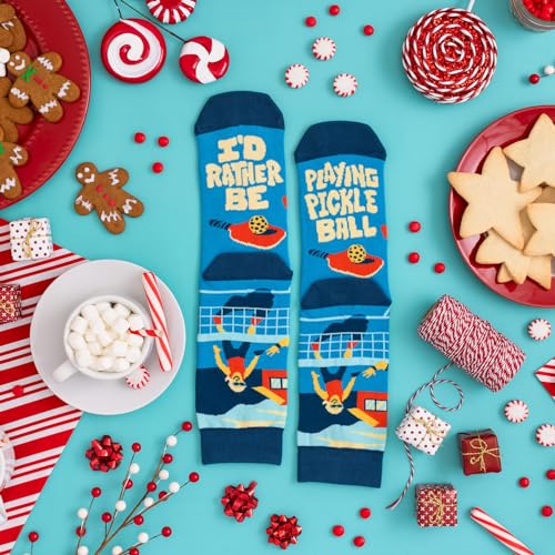 Funny Pickleball Socks for Men and Women